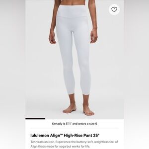 lululemon Align high-rise pant 25” in starch blue